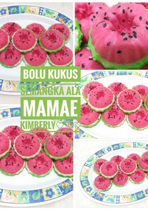 Foto resep Bolu Kukus Semangka Viral