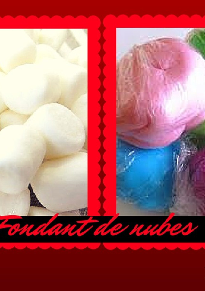 Una foto de Falso fondant de nubes