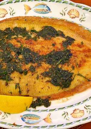 A picture of Dover Sole a la meunière.