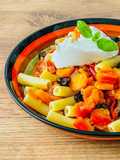 Pasta con verdure antiossidanti e ricotta