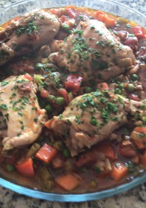 Una foto de Pollo a la campesina ll
