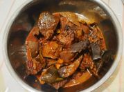 Gambar rendang ati sapi padang