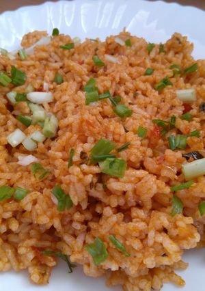 A picture of Manchurian rice.