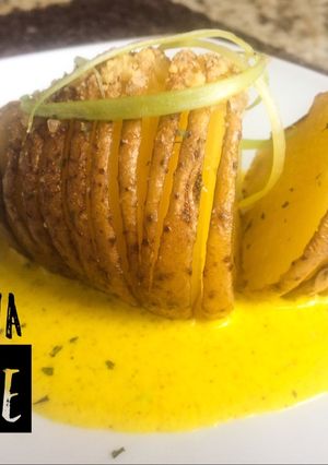 Una foto de Papas Hasselback