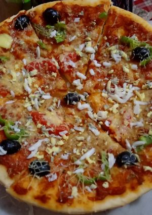 صورة لوصفة بيتزا اقتصادية وبنينة 😋😍😍