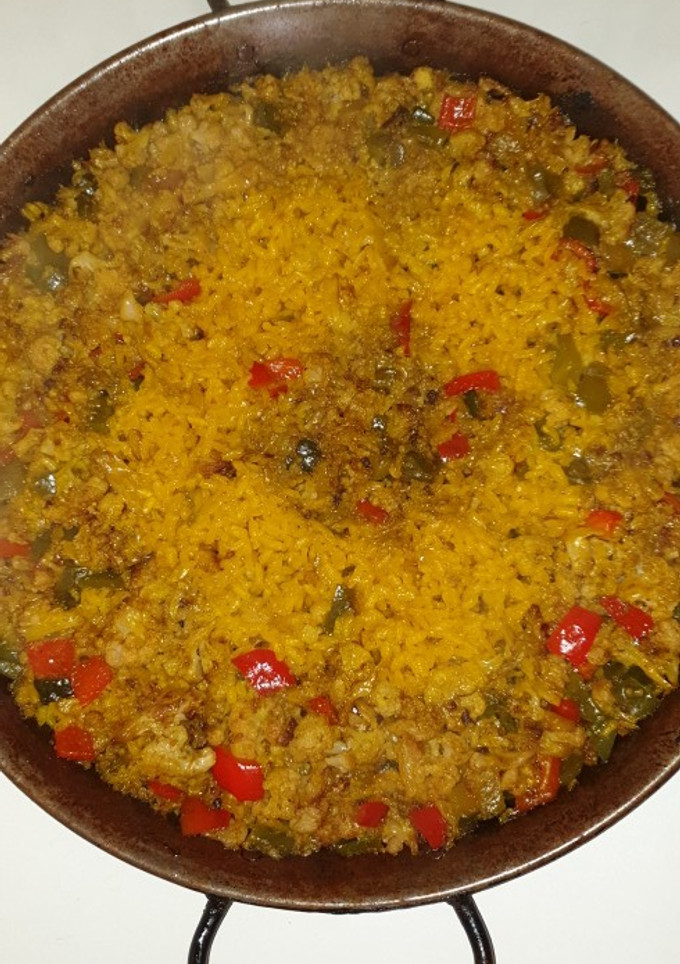 Una foto de Paella de verduras