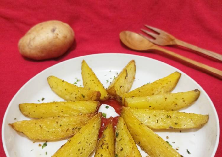 Resep 147. Potato Wedges Teflon yang Enak dan Praktis