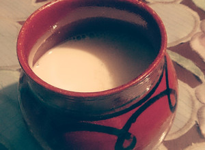 Una foto de Atole de yemas