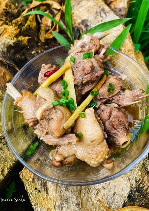 Hình của món Thịt vịt kho gừng.