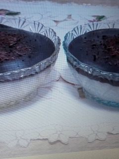 Una foto de Natillas de leche de coco y chocolate