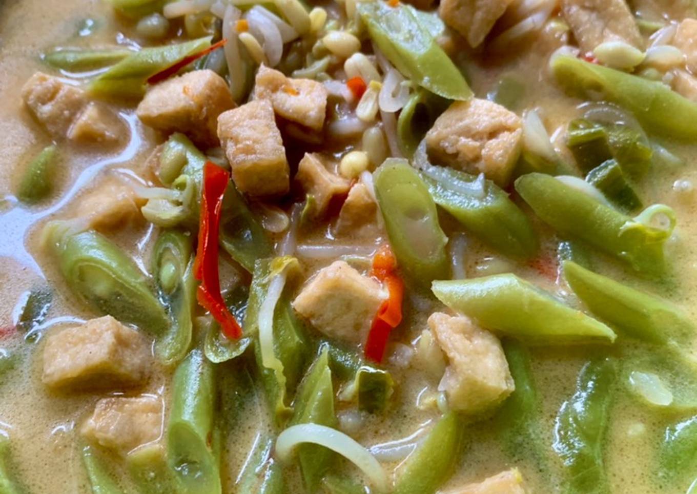 Sayur santan tahu toge buncis