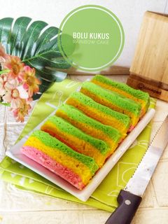 Foto resep Bolu Kukus Rainbow cake