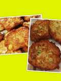 Buñuelos de coliflor y choclo y de zucchini