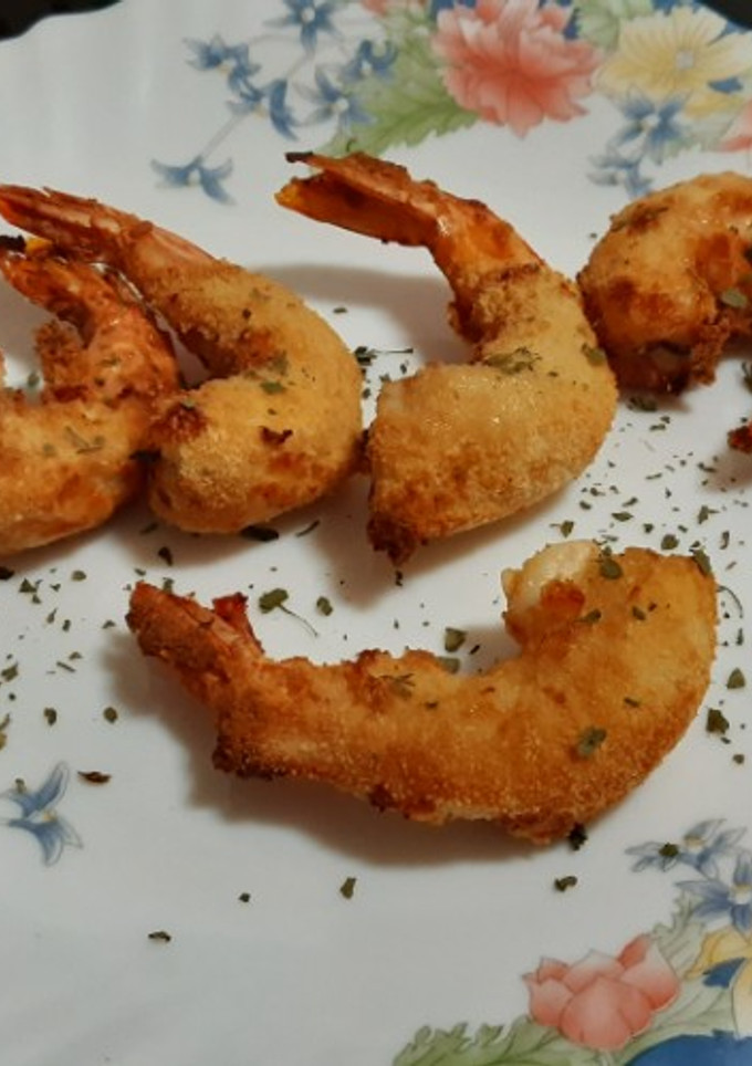 Una foto de Langostinos crujientes en airfryer
