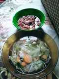 Sayur sop bihun simple + sambal tomat matang