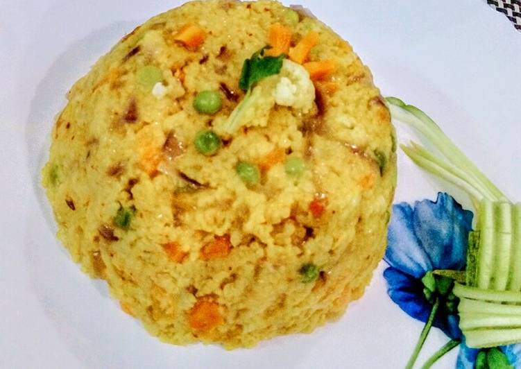 Steps to Make Super Quick Homemade Vegetable Dalia