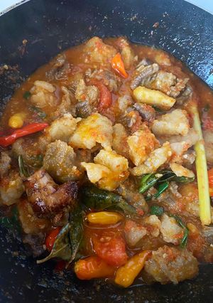 Foto resep Oseng mercon sandung lamur