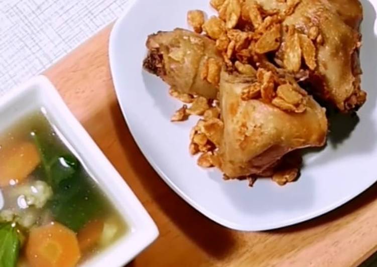 Bagaimana masak 3. Ayam Goreng Bumbu Bawang Putih menu masakan harian