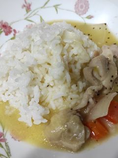 白汁雞皇飯(簡單料理) 的食譜成品照片