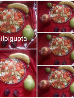 सेब नाशपाती फ्रूट सैलेड (seb naspati fruit salad recipe in Hindi) रेसिपी मुख्य फोटो