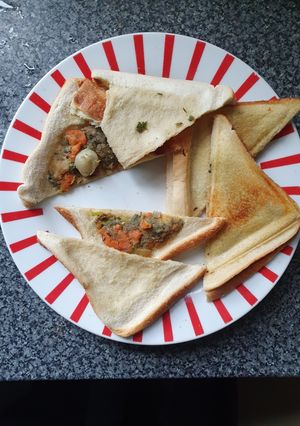 A picture of Leftover Casserole Breville Toasties.