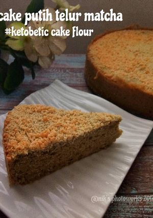 Foto resep Cake putih telur matcha #ketopad