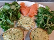 Une photo de flan courgettes