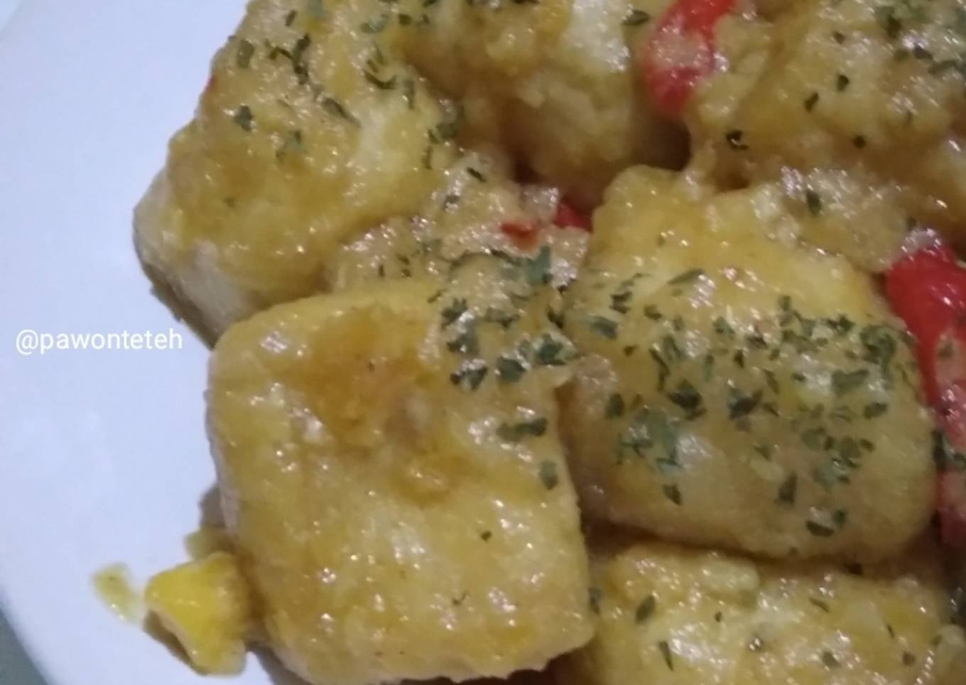 Tahu Aci Saus Salted Egg