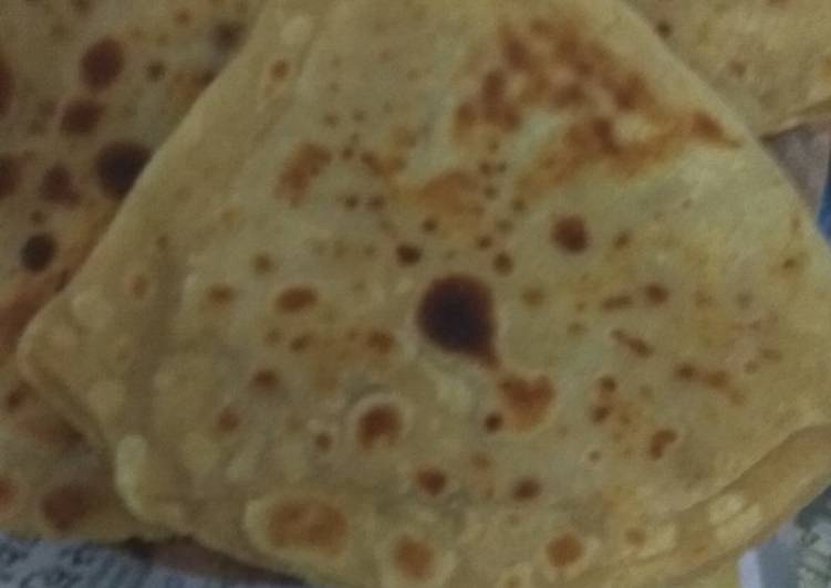 Simple Way to Prepare Any-night-of-the-week Plain triangle Parathas | Simple Recipe For Beginner