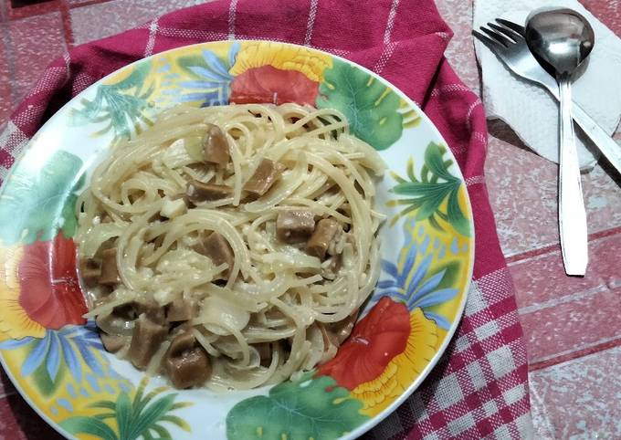 Resep Spaghetti Carbonara Simple Oleh Ayu Oka Ariani Cookpad