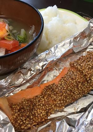 Foto resep Salmon Panggang Bumbu Miso Wijen