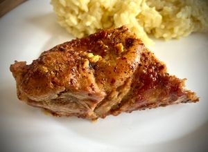 Carré de cerdo al horno con arroz chino (muy fácil y nutritivo) Una foto de Carré de cerdo al horno con arroz chino (muy fácil y nutritivo)