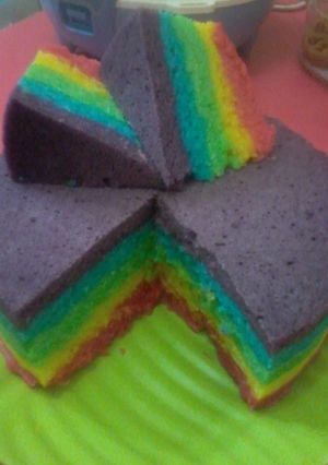 Foto resep Cassava Rainbow Cake