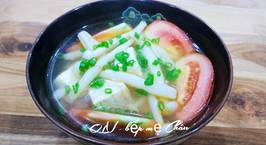 Hình ảnh món Canh nấm bạch tuyết nấu cà chua chay