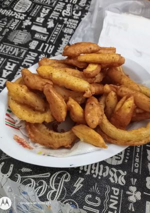 Una foto de Aros de cebolla 🧅 súper crocantes.😋