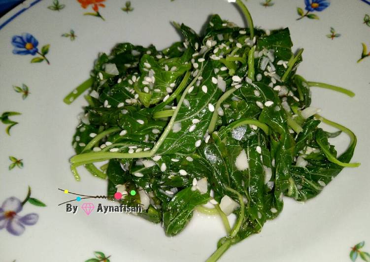 Resep 🍀 Bayam Wijen ala Korea a.k.a (Sigeumchi Namul) Anti Gagal