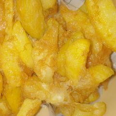 A picture of Egg coated Irish potato.