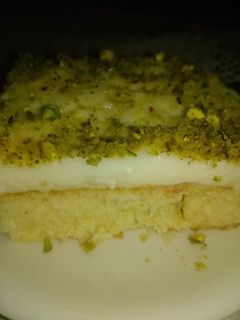 صورة لوصفة بسبوسة بالقشطة💚