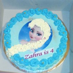 A picture of Passion cake with buttercream icing.