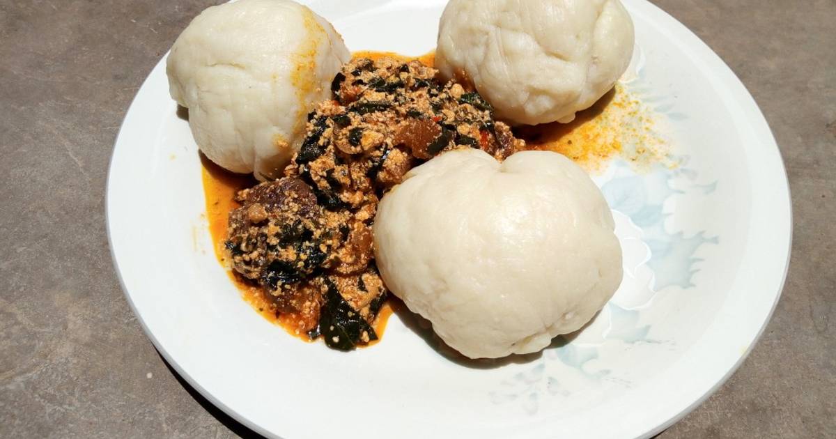 Pounded yam and bitter leaf soup Recipe by Hauwa Dakata Cookpad