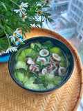 Canh Mực Nấu Mướp Húng Quế