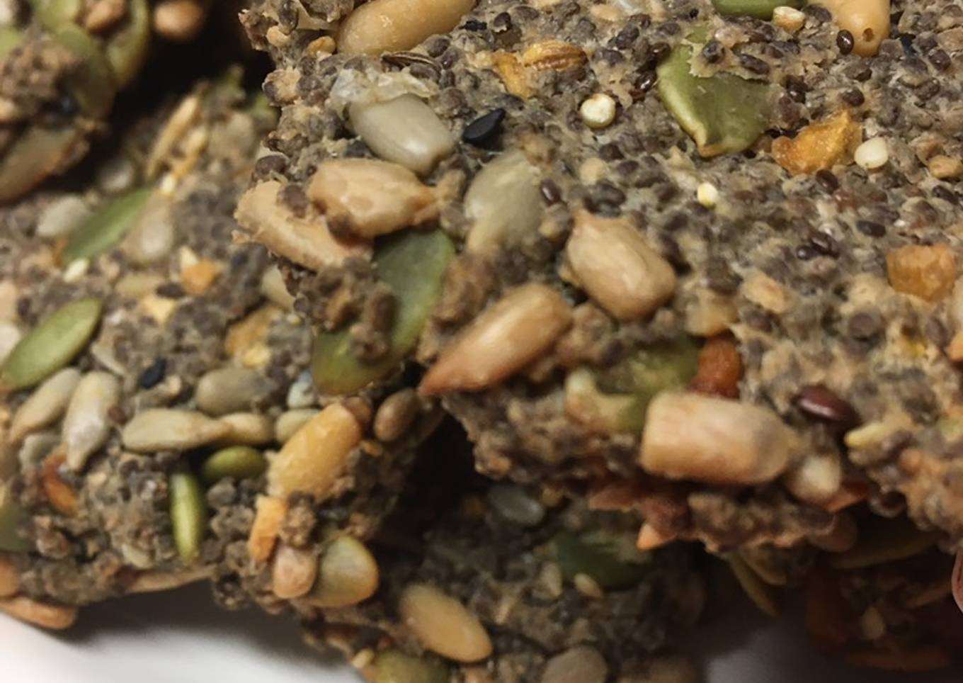 Vegan keto seed crackers: