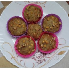 A picture of Banana-Walnut Muffins (Eggless).