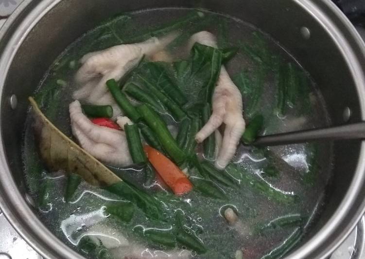 Bahan Sayur asem ceker daun singkil | Langkah Membuat Sayur asem ceker daun singkil Yang Enak dan Simpel