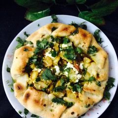 A picture of Mix veg with Crumbled paneer Galette.