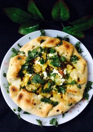 A picture of Mix veg with Crumbled paneer Galette.
