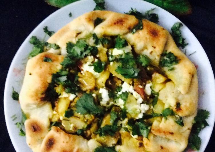 Mix veg with Crumbled paneer Galette Mix veg with Crumbled paneer Galette