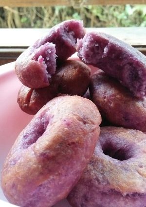 Foto resep Donat ubi ungu no telur