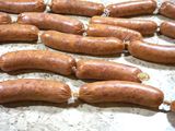 Chorizos de cerdo caseros frescos
