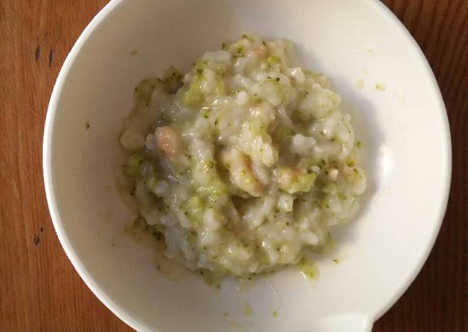 MPASI 6m+: Beras putih udang brokoli keju